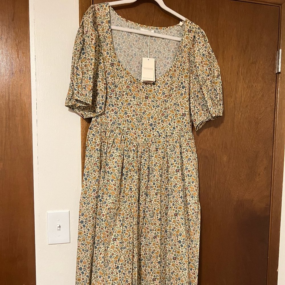 Doen Floral Maxi Dress - Yellow and Blue